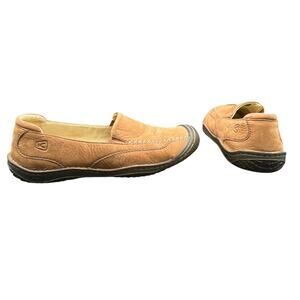 Keen Leather Slip-On Loafers Tan Nubuck Women’s 9.5 Comfort Walking Shoes